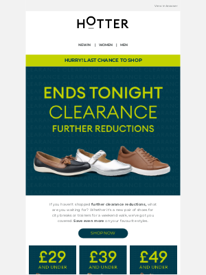 Hotter Shoes (United Kingdom) - ENDS TONIGHT | Further Clearance Reductions