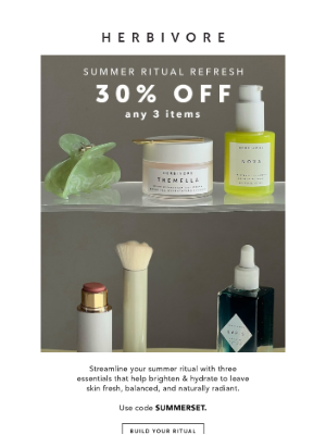 Herbivore Botanicals - 3 steps to that summer glow ☀️ Get 30% off