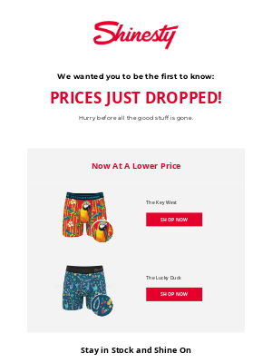 Shinesty - Our Prices Just Hit Rock Bottom