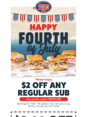 Jersey Mikes - Happy Fourth of July!