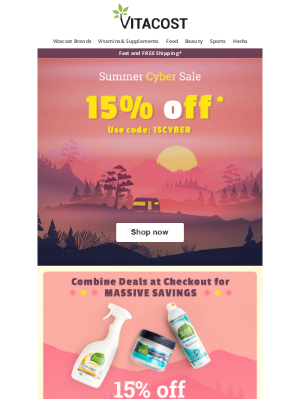 Vitacost - MAJOR DEAL ALERT | 15% off Sitewide