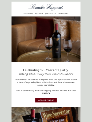 Beaulieu Vineyard - Library Wines at a Phenomenal Price