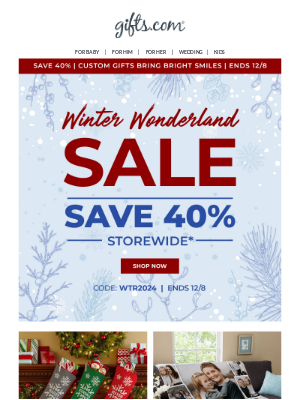 gifts - Save 40% - Welcome to Our Winter Wonderland Sale!