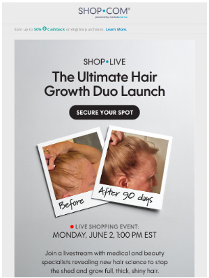 SHOP - Live Event: Sign Up Now for First Access to The Fixx Hair Growth Duo