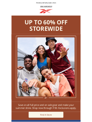 Reebok - Get up to 60% Off storewide
