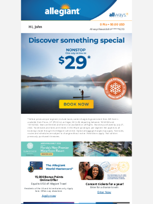 Allegiant Air - Find unique experiences | Low fares from $29