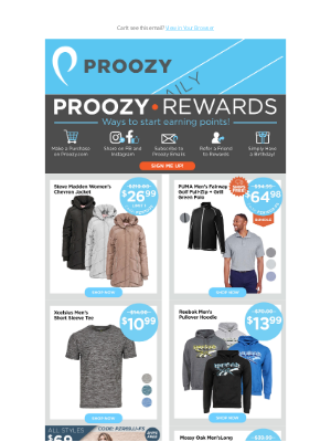 Proozy - Under Armour Tee $10.99 | Steve Madden Jacket $26.99 | PUMA Bundle $64.98 Shipped & More!