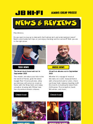 JB Hi Fi Group (Australia) - Check out the latest Tech and Entertainment News & Reviews!