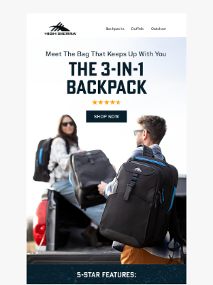 High Sierra - The 3-in-1 Backpack: Built to Move Like You Do