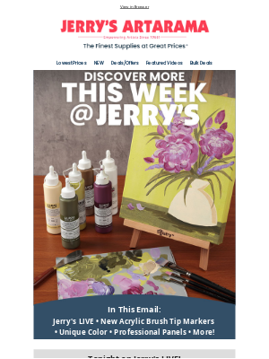 Jerry's Artarama - Discover More This Week at Jerry's!