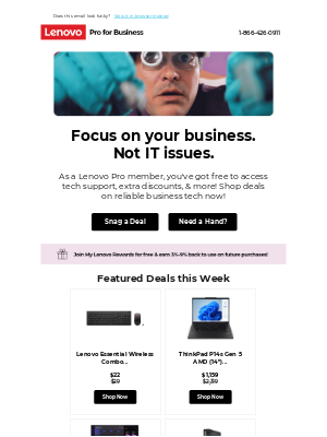 Lenovo - Exclusive perks for Lenovo Pro members