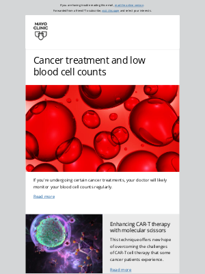 Mayo Clinic - Cancer treatment and low blood cell counts