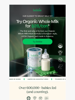 Bobbie - Our closest to breast milk yet