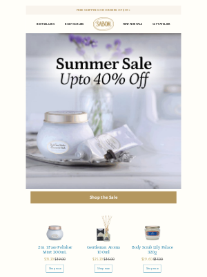 Sabon NYC - Summer Deals Await You! 🌞