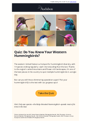 National Audubon Society - This hummingbird quiz stumped our editors. Can you pass?