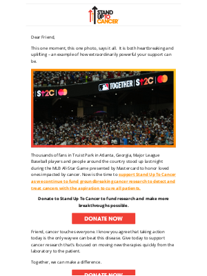 Stand Up to Cancer (SU2C) - Friend, the movement continues