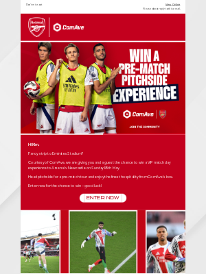 Arsenal - Win a Pitchside Tour Experience