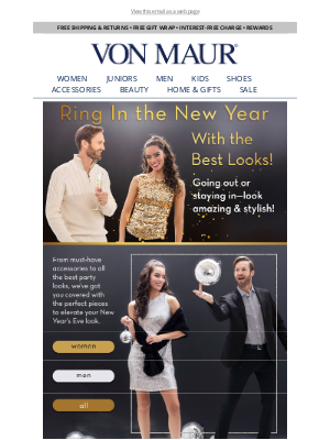 Von Maur - 🥂New Looks for New Year's Eve!