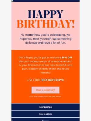 Rent the Runway - Is it time for cake?!