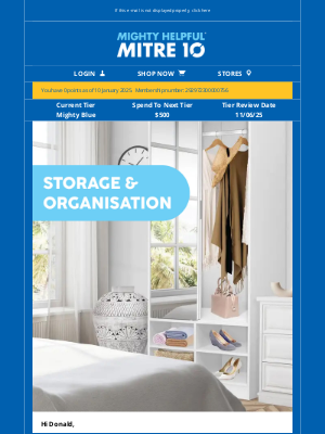 Home Hardware (Australia) - Donald, Tired of Mess? Organise with Mitre 10!