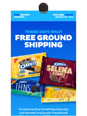 Oreo - Free Ground Shipping — Three Days Only!