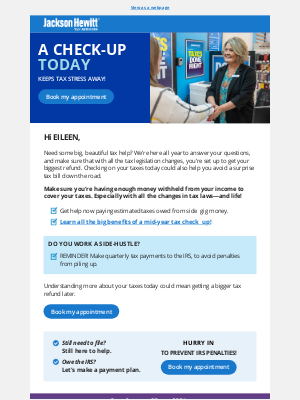 Jackson Hewitt - Want a bigger tax refund? Get a tax check-up!