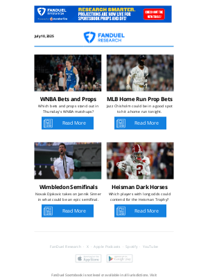 FanDuel - Thursday WNBA Bets and Player Props