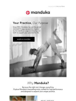 Manduka - Celebrating Practice. Honoring the Tools That Support It.