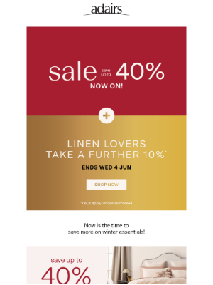 Adairs (Australia) - ✨ SALE STARTS NOW! Save up to 40%​