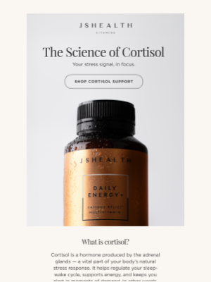 JS Health Vitamins - The Science of Cortisol