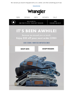 Wrangler - How about $25 off?