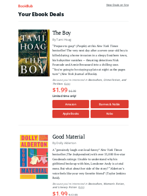 BookBub - Your ebook bargains for Thursday