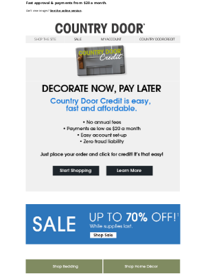 Country Door - Get More with Country Door Credit!