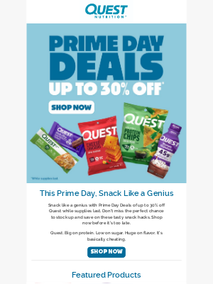 Quest Nutrition - Up To 30% Off with Prime Day Deals