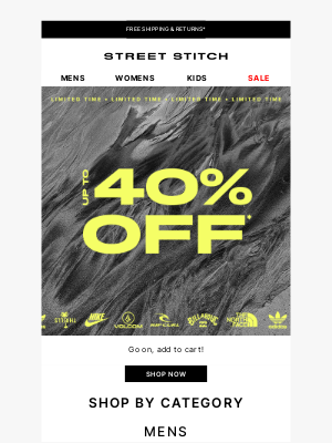 SurfStitch - Up to 40% OFF Almost Everything* 🚨