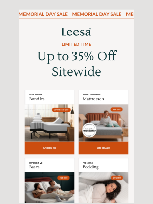 Leesa - ⏰ Limited time: Up to 35% off sitewide