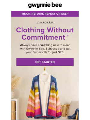 More clothes, no commitment