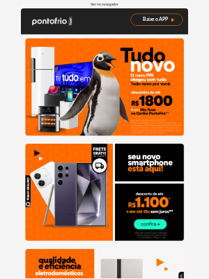 Pontofrio (Brazil) - Os Pinguins chegaram com ofertas!
