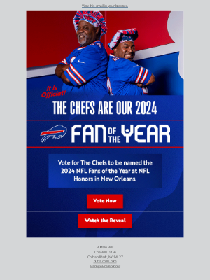 Buffalo Bills - Bills Mafia, we need your vote!