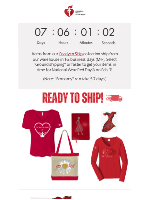 American Heart Association - It's not too late for Feb. 7 arrival!