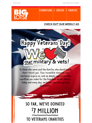 Big Lots - To our Veterans: You are our heroes—thank you! ❤️💙