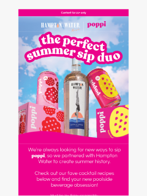 Poppi - poppi and Hampton Water? it’s a match 😍