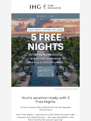 Intercontinental Hotel Group - Our best offer of 2025 is here 🎉