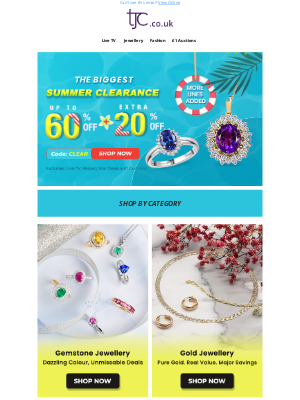 The Jewellery Channel (United Kingdom) - 🎁 2PM Surprise Drop – Your 20% Bonus Starts NOW!