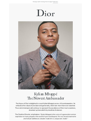 Dior - Kylian Mbappé, the Newest Ambassador