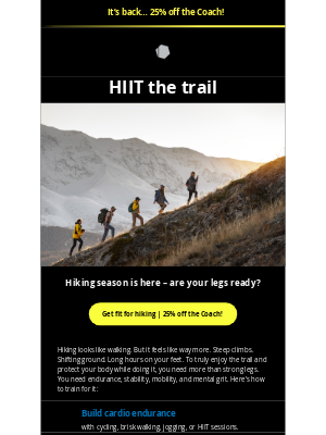 Freeletics - Hiking? Train for it.