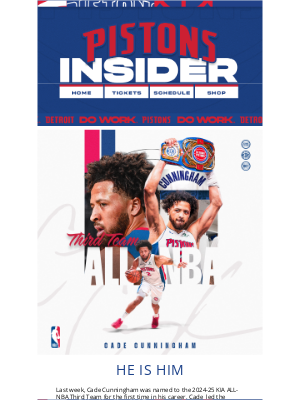 Detroit Pistons - From All-Star to All-NBA: Cade has done it again 🌟