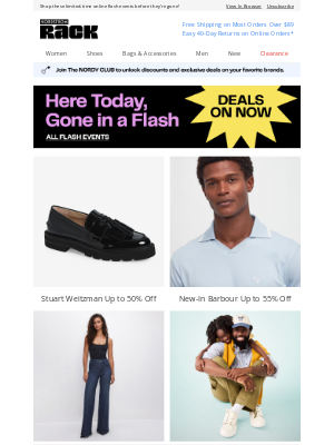 Nordstrom Rack - Stuart Weitzman Up to 50% Off | New-In Barbour Up to 55% Off | New Good American Starting at $24.97 | And More!