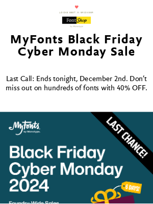 FontShop - Going, Going, GONE!