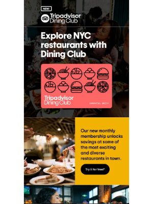 TripAdvisor - 🎁 NYC: Try Dining Club for Free